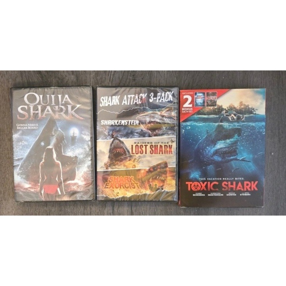 B-Movie Shark Horror DVD Lot Ouija Shark Toxic Shark Sharkenstein 6 Movies New